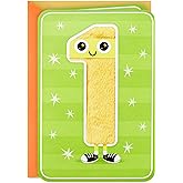 Hallmark 1st Birthday Card for Kids (Fuzzy Number)