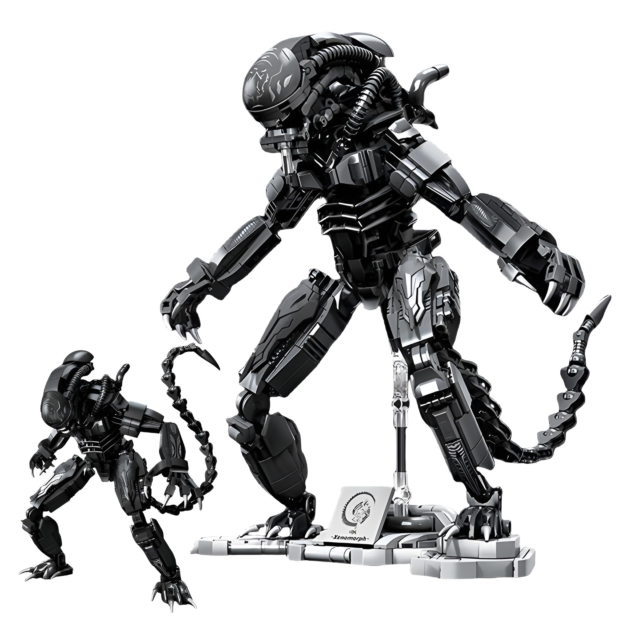 Xenomorph Building Set for Adults, 1011 PCS Sci-Fi Alien Action Figure Model, Monster Building Bricks Toy, Home Office Decor Gift for Birthday Christmas Halloween