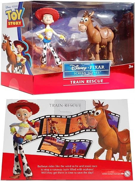 Amazon トイ ストーリー コレクション ジェシーとブルズアイ Screen Scenes Action Figure ２体パック Rescue Jessie And Bullseye ディズニー ピクサー 並行輸入品 人形 ドール おもちゃ