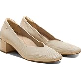 VIVAIA Megan Women's Square-Toe Block Heel Pumps, Arch Support, V-Cut Vamp, Block Heel