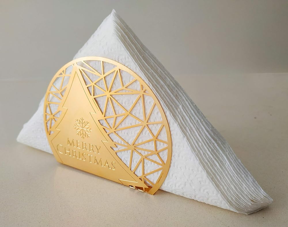 Gold Napkin Holder, Metal Napkin Holder, Handmade, Gift for