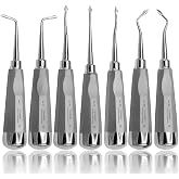 Set of 7 Cynamed Dental Luxating Elevators Set German Grade Stainless Steel - Bernard, Arrow-Spade Straight and Bayonet Tips