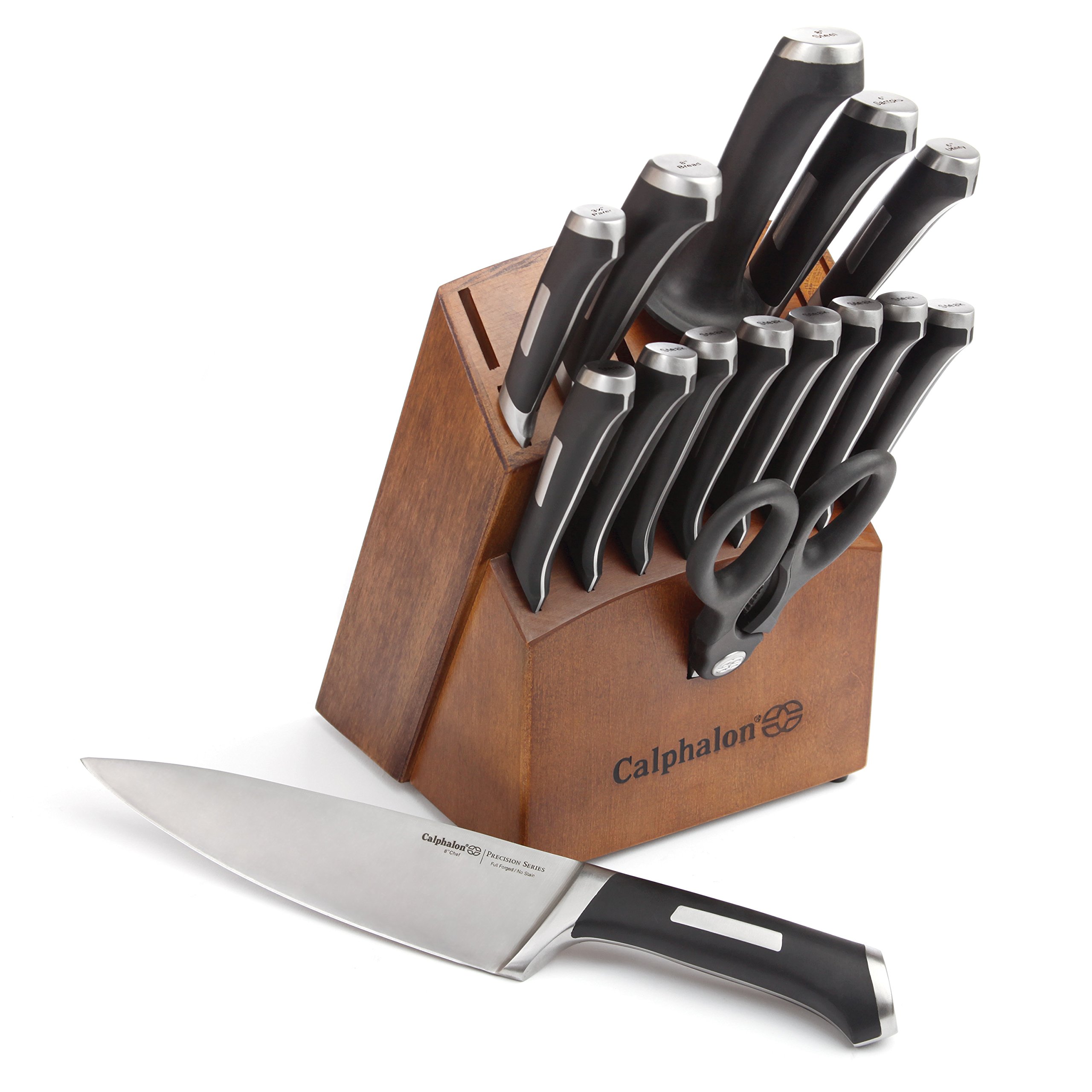 Calphalon 1834745 Precision Series 16Piece Cutlery Set with Wood Knife