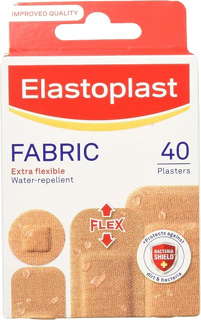 Elastoplast Extra Flexible Fabric Plasters 200 Strips 40x5 Pack Latex Free