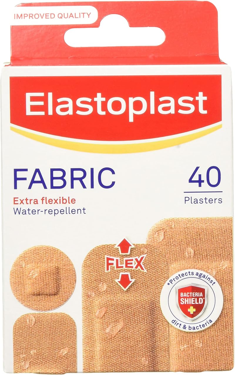 Elastoplast Extra Flexible Fabric Plasters 200 Strips 40x5 Pack Latex Free