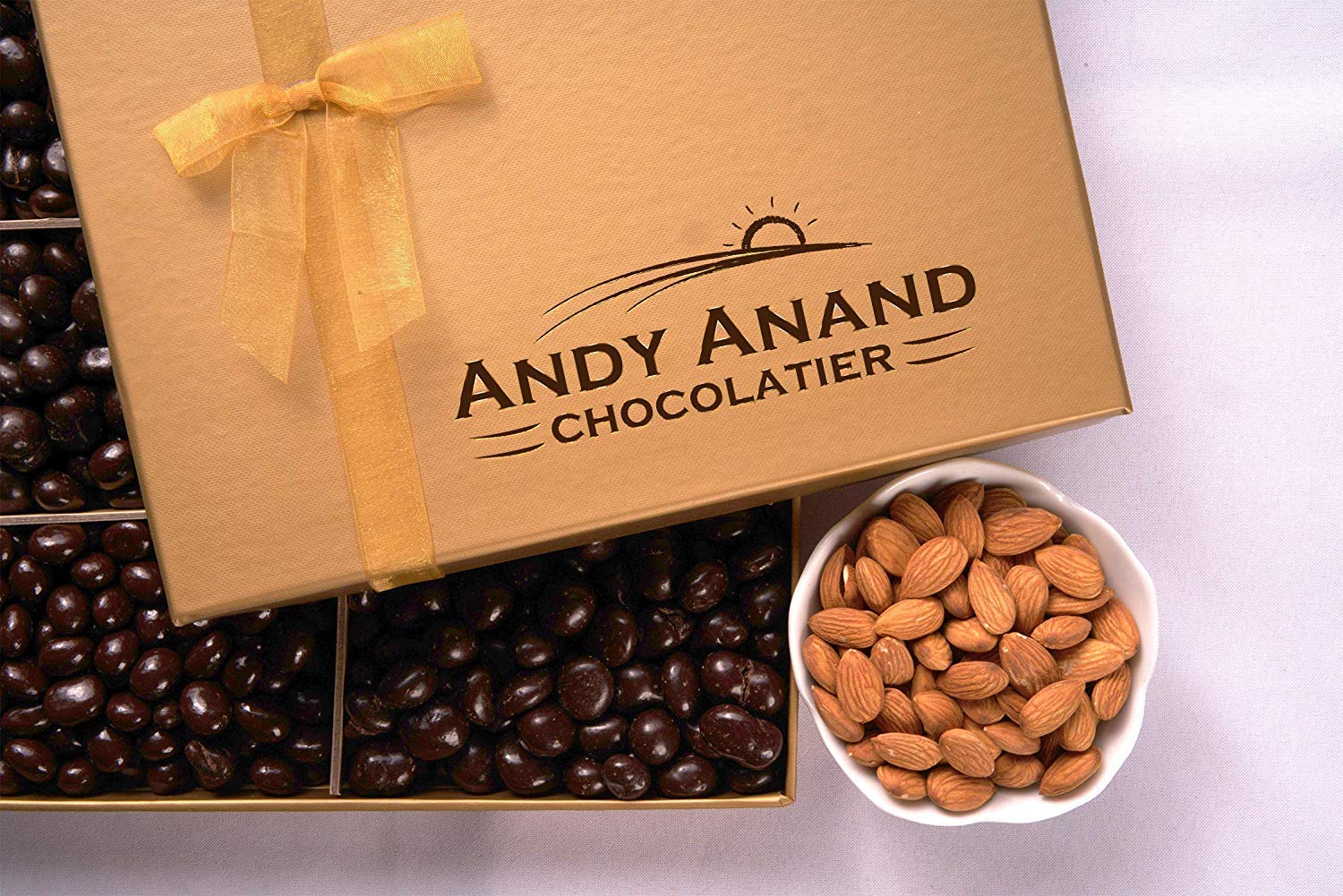 Andy Anand Sugar Free Milk Chocolate California Almonds, Gourmet Treat, No Artificial Colors or Flavors, Amazingly Delicious, Traditional Recipe Ideal Gift for Women, Men and Kids Gift Boxed (1 lb)