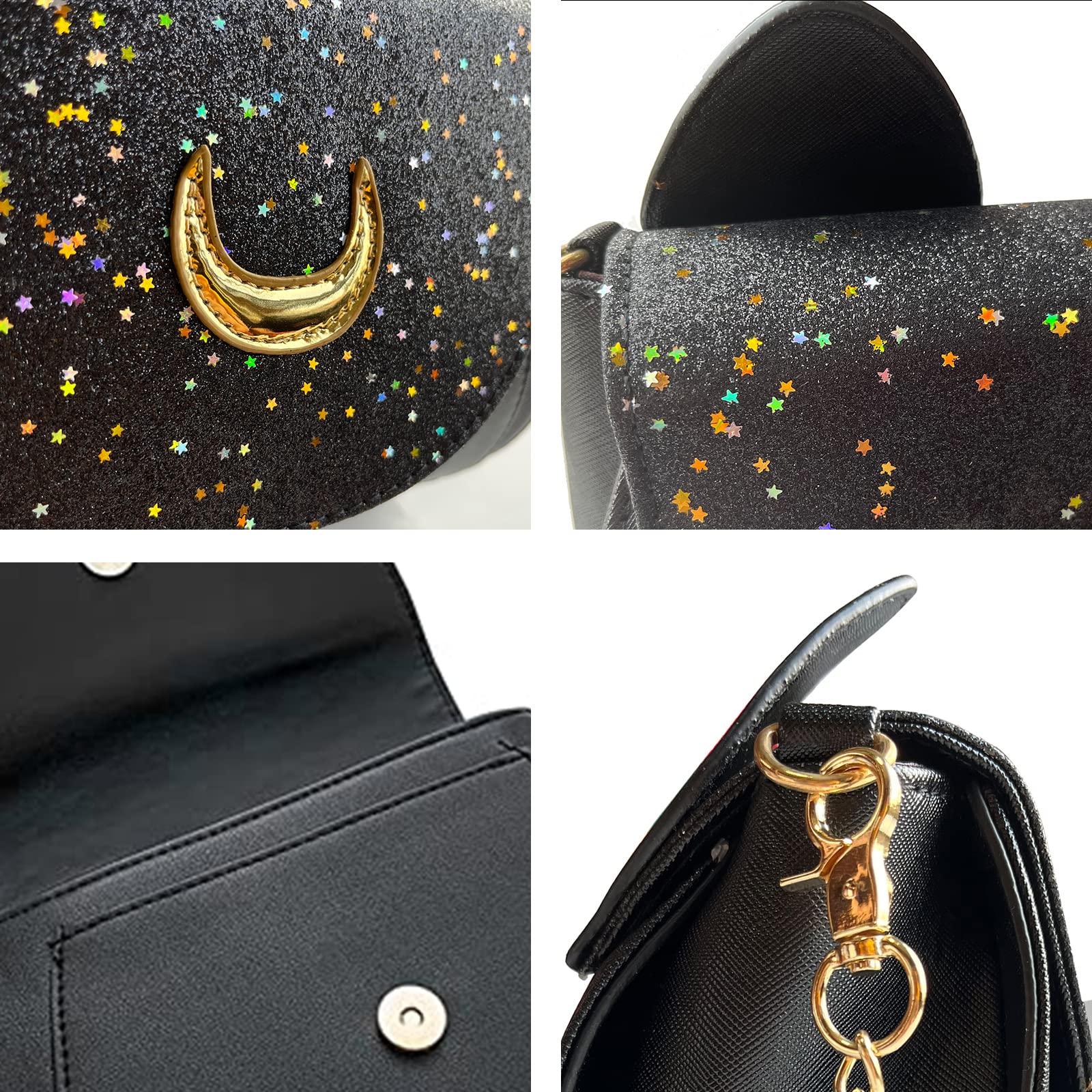 Women Christmas Handbags Girls Sailor Moon Luna Bag Cosplay Crossbody Cat Sequin Shoulder Bags Large