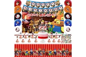 LBLS 98PCS Rox lox Birthday Party Decorations, Cartoon Theme Party Supplies Include Background Cloth, Banner, Stickers, Ballo