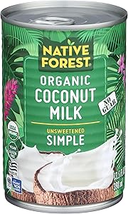 Native Forest Organic Coconut Milk Unsweetened - Unsweetened Coconut Milk Canned & Organic, Simple, Vegan, Gluten Free, Non-G