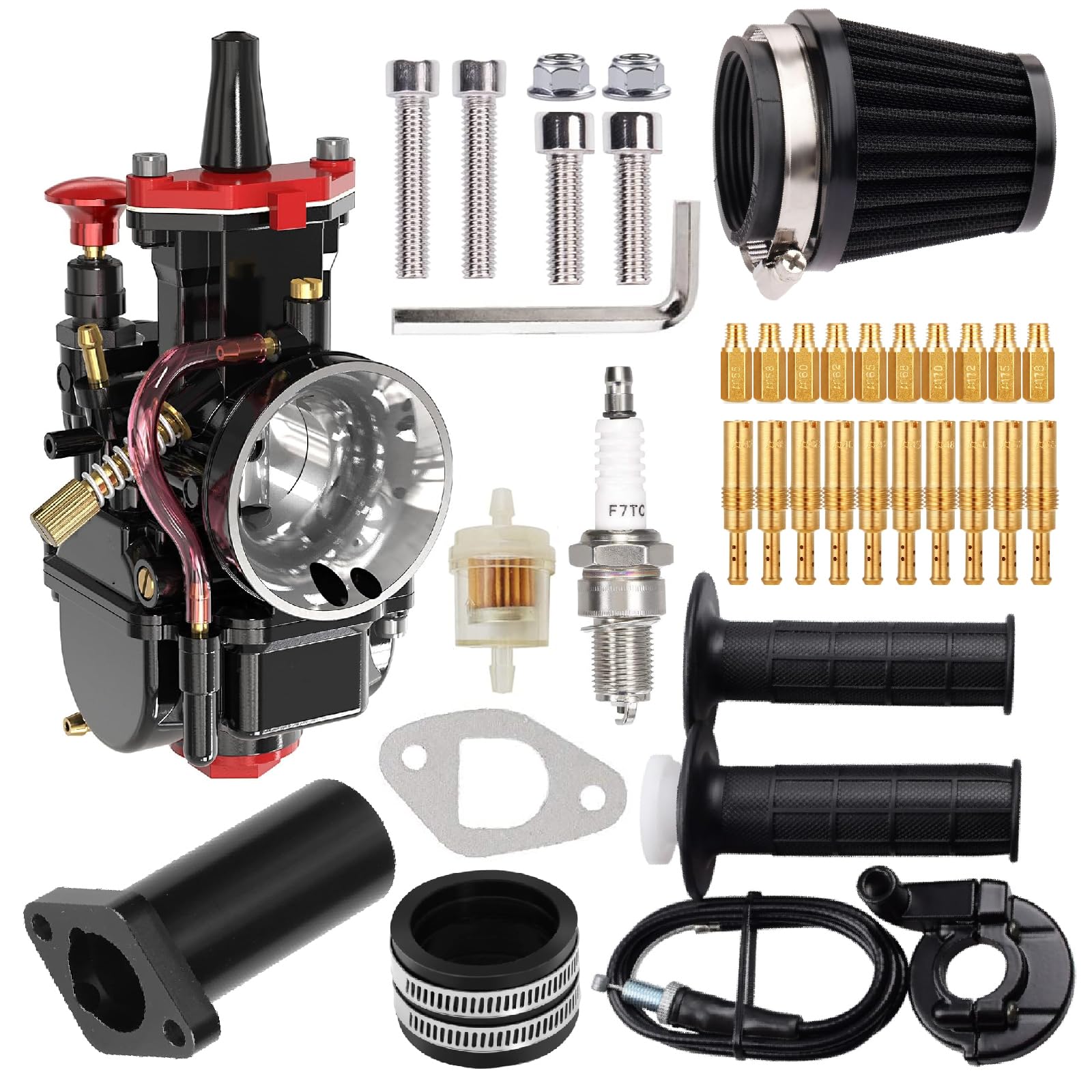 MTRPARTS PWK 28 30MM Carburetor Intake Pipe Kit - Premium Performance ...