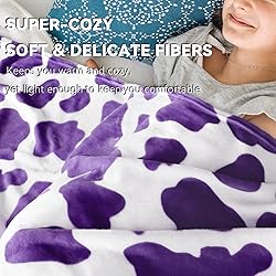 Queen Size Blanket Purple Throw Blanket Warm Purple
