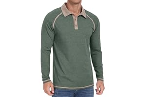 Sailwind Mens Long Sleeve Polo Shirts Cotton Fashion Casual Raglan Golf Shirts