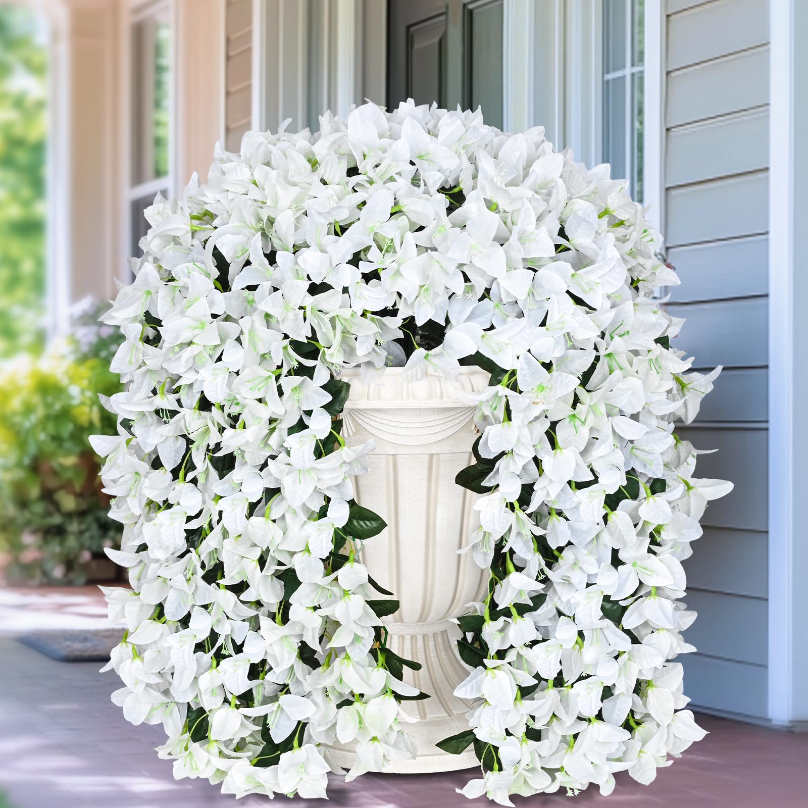 Siyaluens 2 Pcs UV Resistant Artificial Flowers for