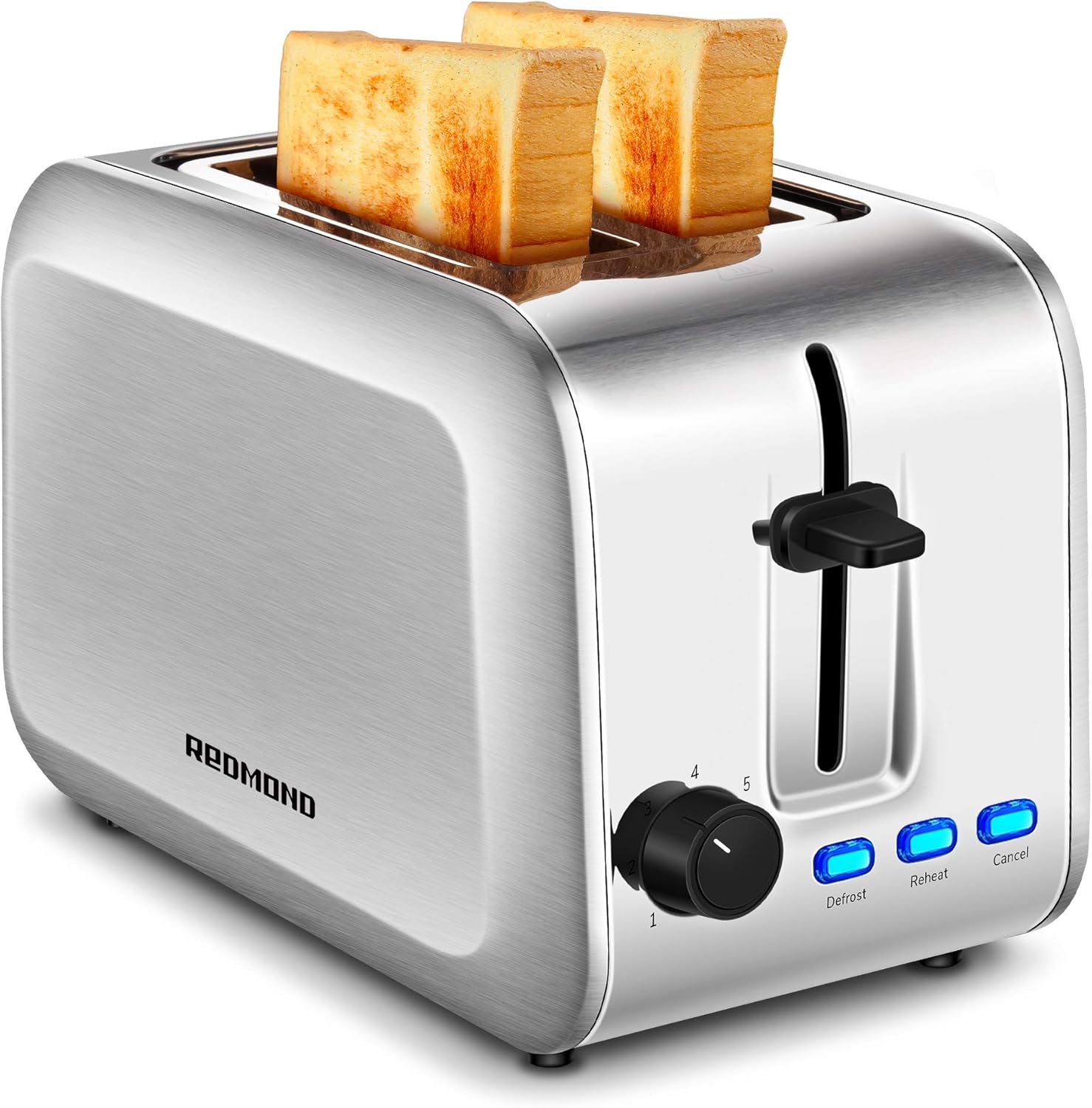 REDMOND 2 Slice Toaster, Stainless Steel Toaster with Bagel