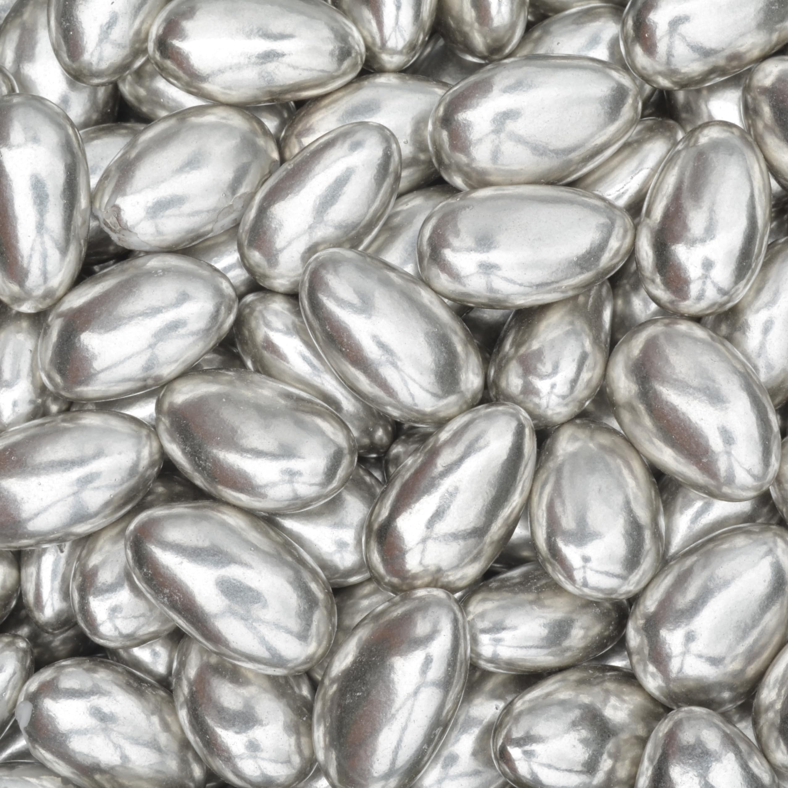 Luxury Italian Sugared Almonds - Multiple Colours Available - For Wedding Favours and Baby Showers - Pack of 20 Almonds, Silver