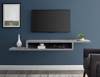 Amazon Com Martin Furniture Asymmetrical Floating Wall Mounted Tv