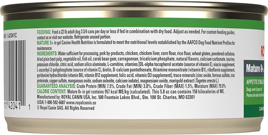 royal canin senior canned dog food