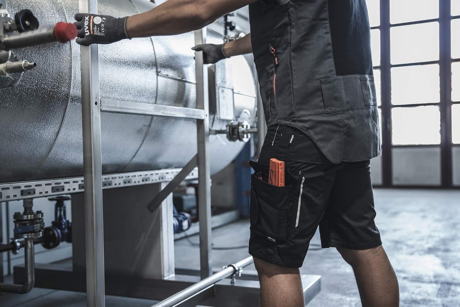 Multitasche Cargo Uvex Tune-Up Pantaloni da Lavoro Corti