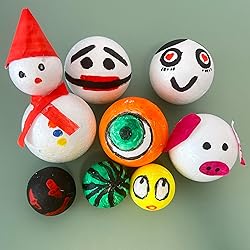 DNB 8 Inch Foam Balls - 2Pcs 8'' Smooth White Round