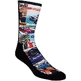 Jeep Men's Vintage Ads Lightweight Cushioned Crew Socks (1-Pair)