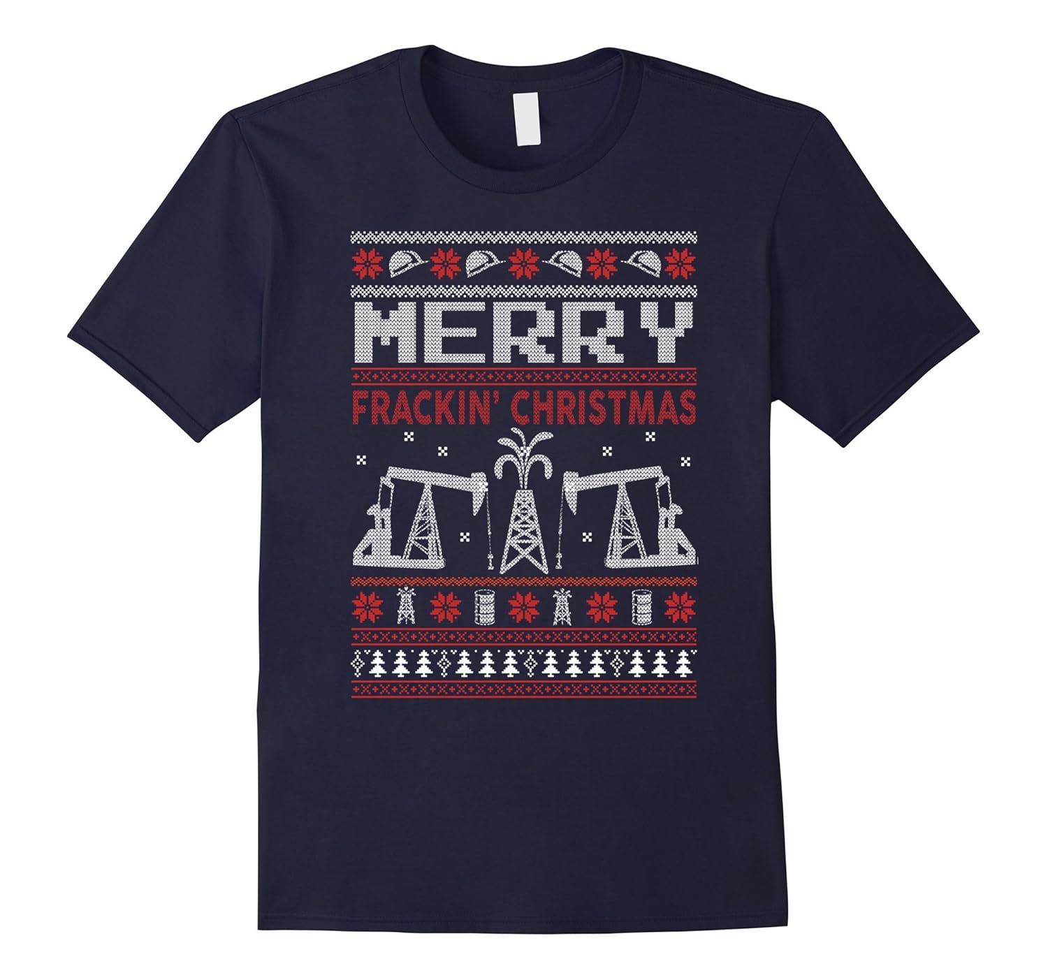 Mens Oilfield Worker Ugly Christmas Sweater Tshirt-ANZ