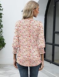 LOMON Elbow Length Tops for Women 3/4 Womens Dressy