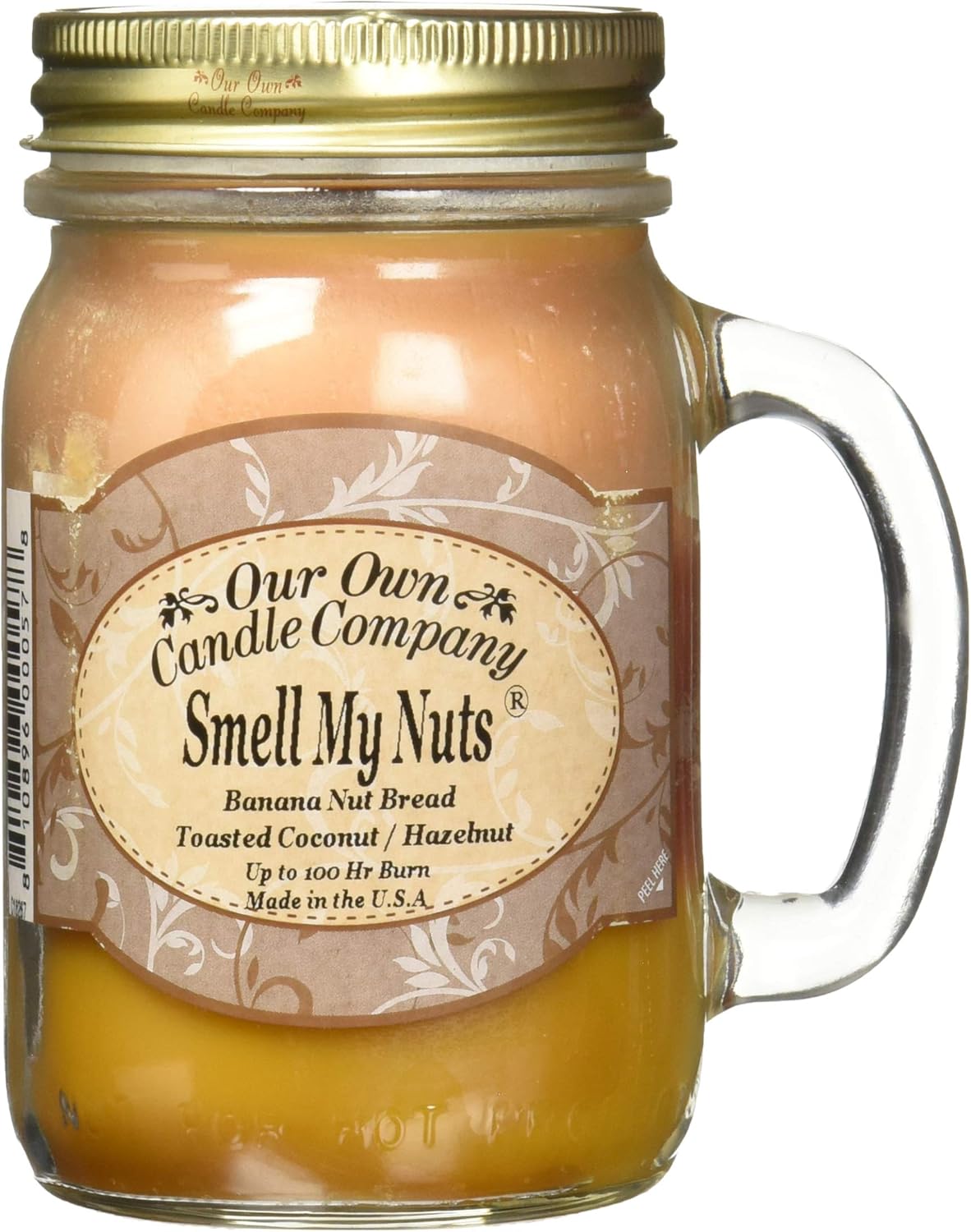 Our Own Candle Company Smell My Nuts Scented 13 oz Mason Jar Candle - Made in the USA: Home & Kitchen