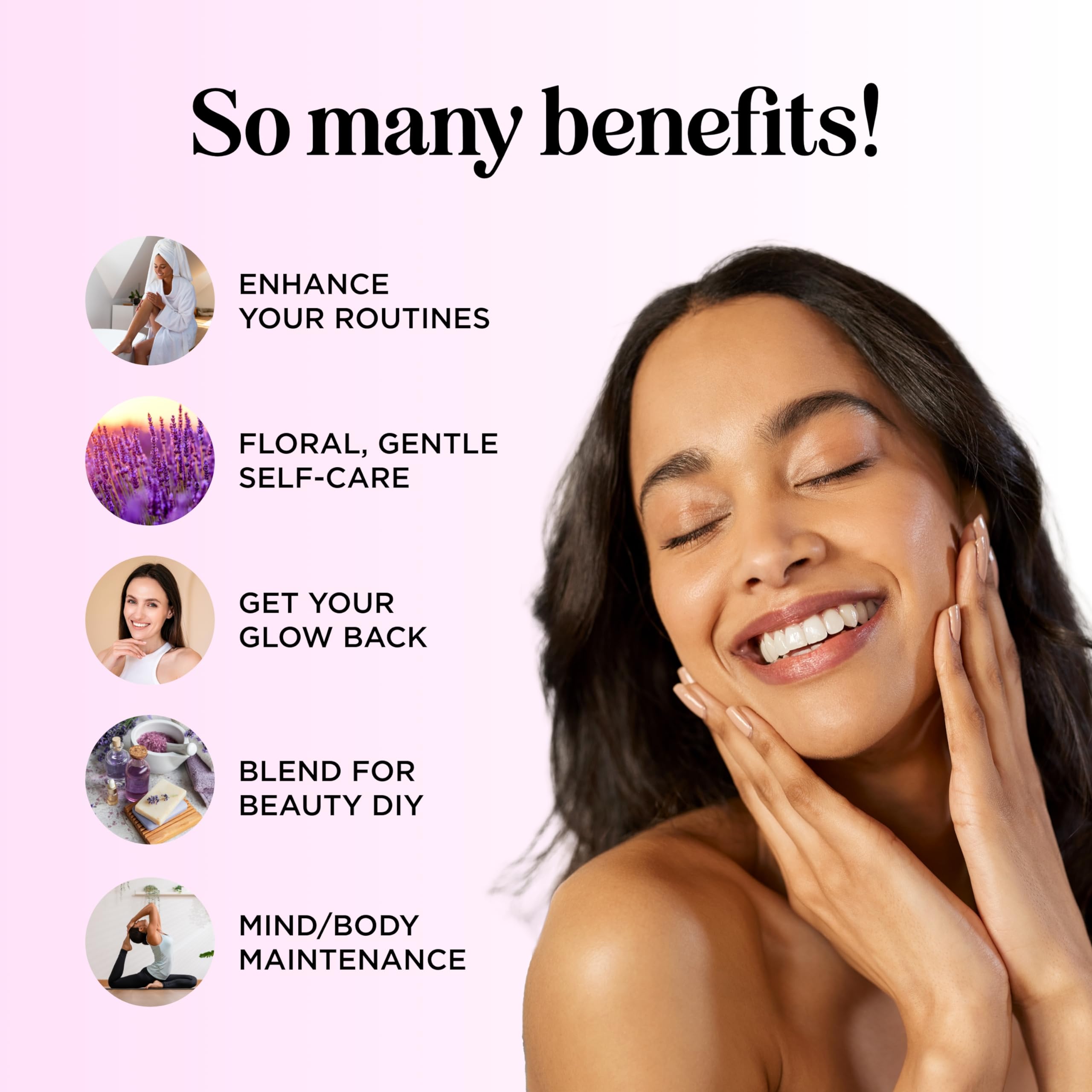 Pure Lavender Essential Oil - Lavender Oil for Hair Skin and Nails Plus Aromatherapy Diffusers Humidifiers Linens and Baths for at Home Spa Self Care - Premium Grade Non-GMO in Glass Bottle (4 Fl Oz)