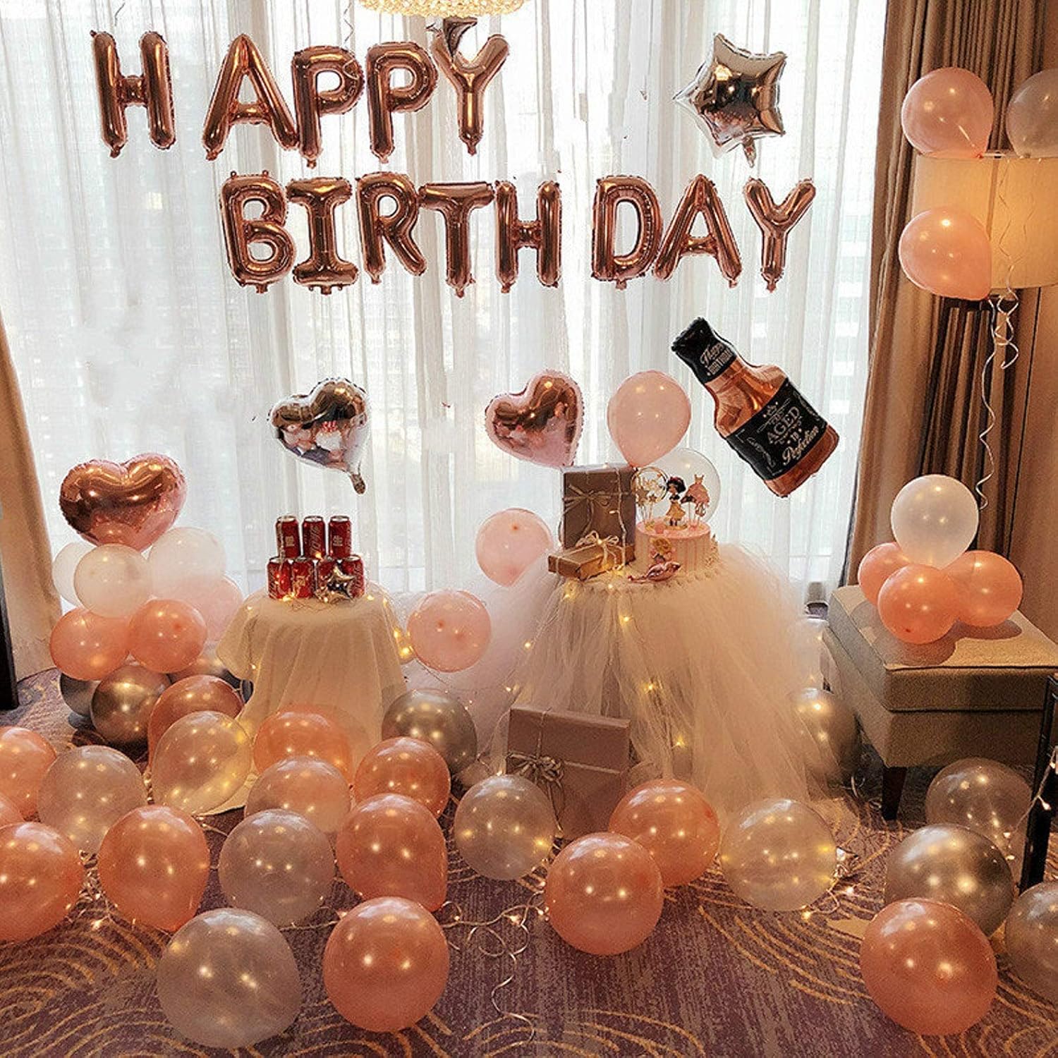 Decorations Anniversaire Happy Birthday Ballons Rose Or Feuille Confettis Ballons Chiffre Feuille Nappe Pour Fille Deco Anniversaire 18ans 30ans Fete Aivatoba Ballons Anniversaire Rose Gold Kit Decorations Et Accessoires De Fete Pour
