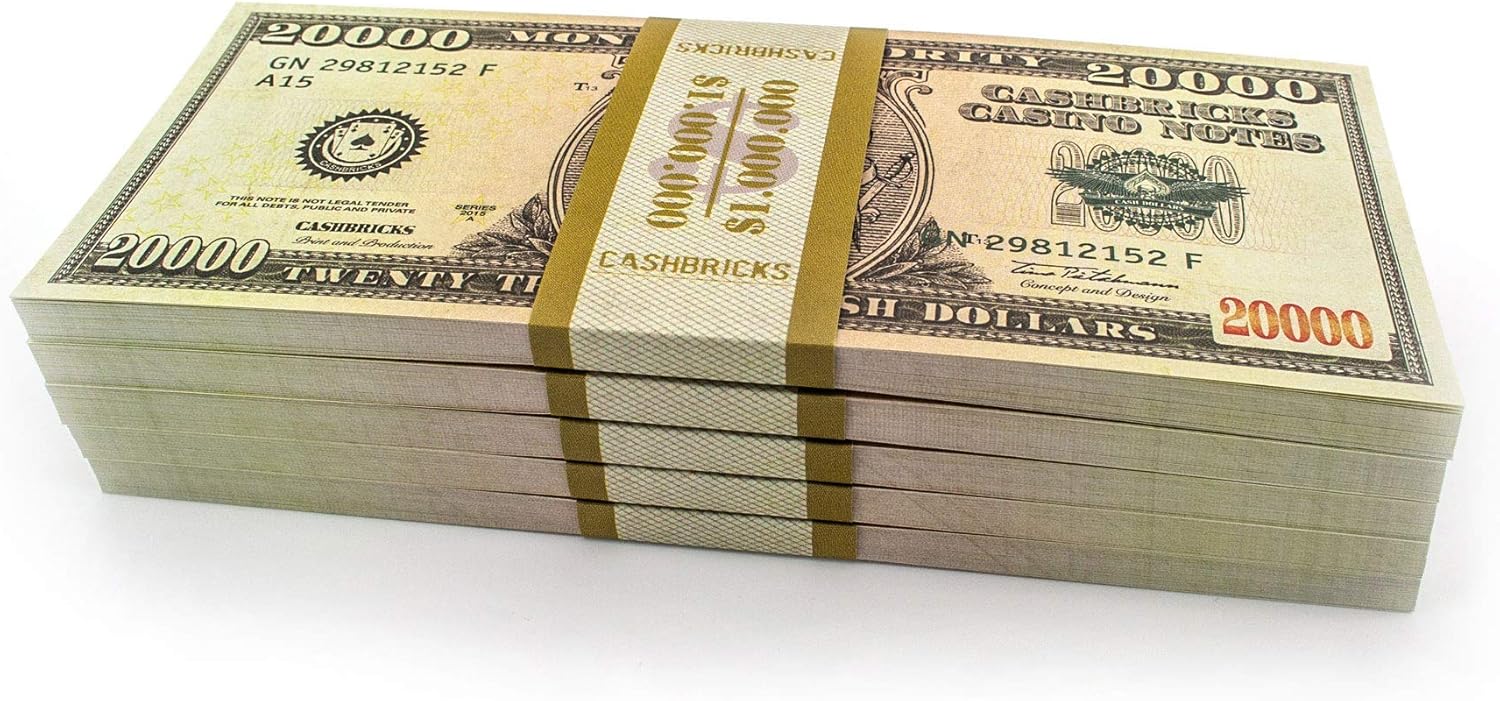 50 x 20000 DOLLAR Cashbricks® play money banknotes (5 Bricks) Amazon
