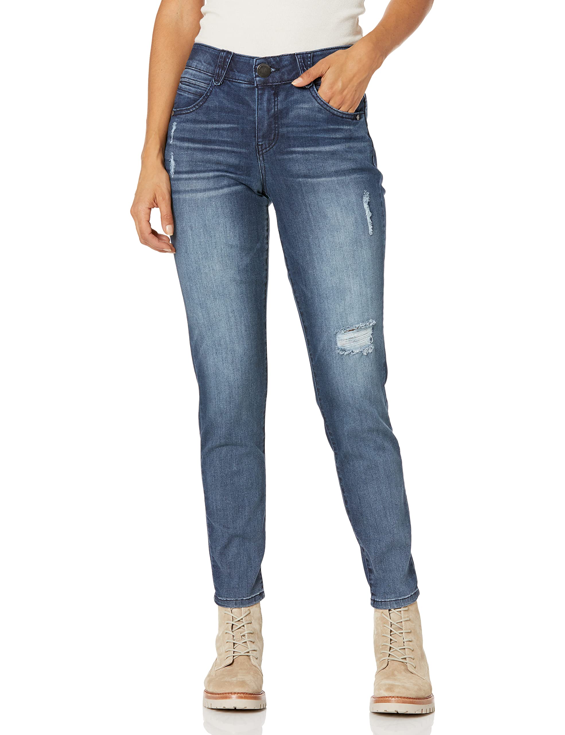 Democracy womens Petite “Ab”solution Jegging Jeans, Blue, 2 Petite US