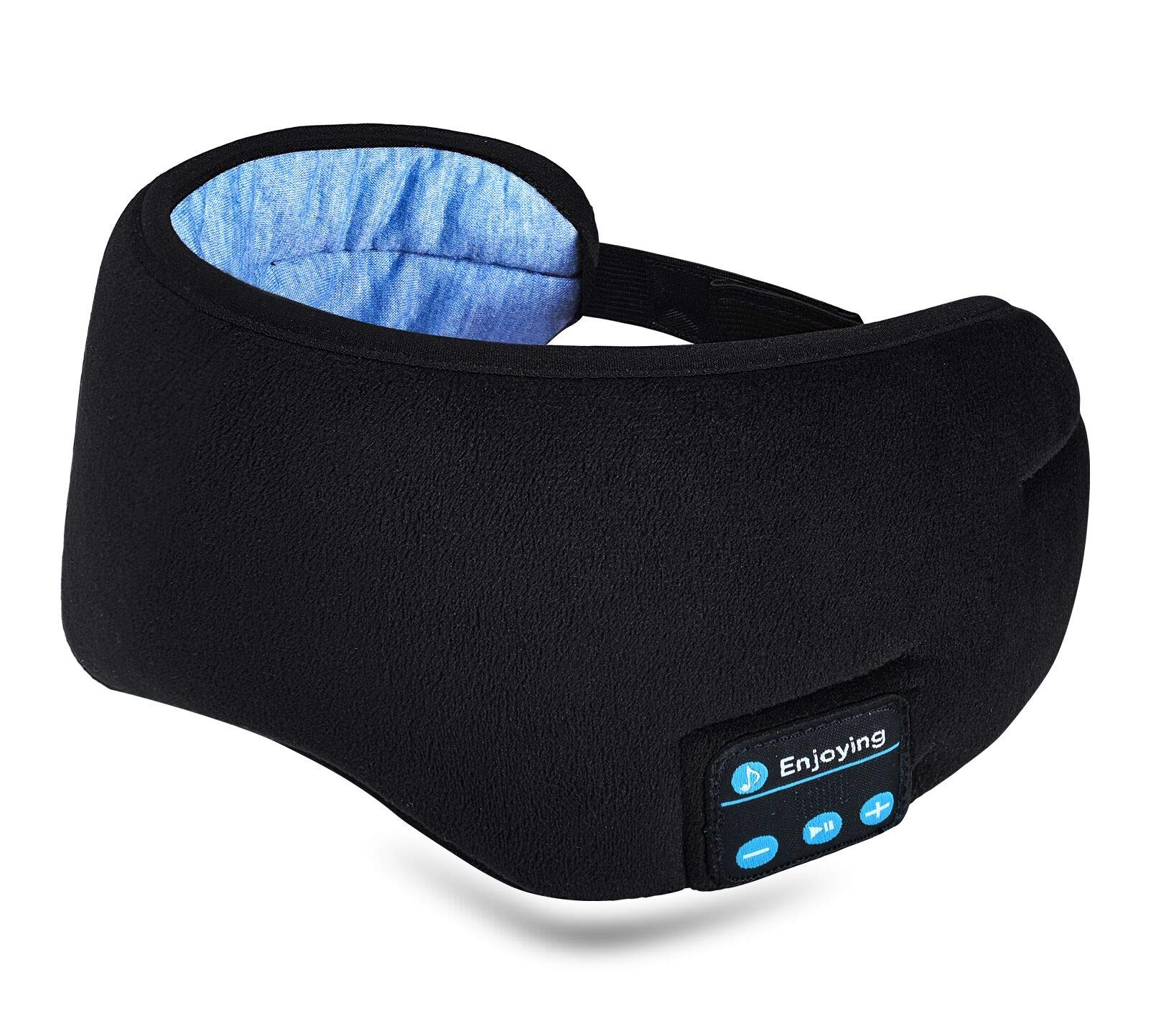 Sleep Headphones Wireless Bluetooth Eye Mask - CaseBuy Music Travel Sleep Mask Bluetooth 5.0 Wireless Handsfree Sleeping Eye Mask with Speakers Microphone for Side Sleepers Washable