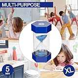 Temple Lodge Jumbo Sand Timer for Kids 5 Mins Blue Visual Learning Tool view 4