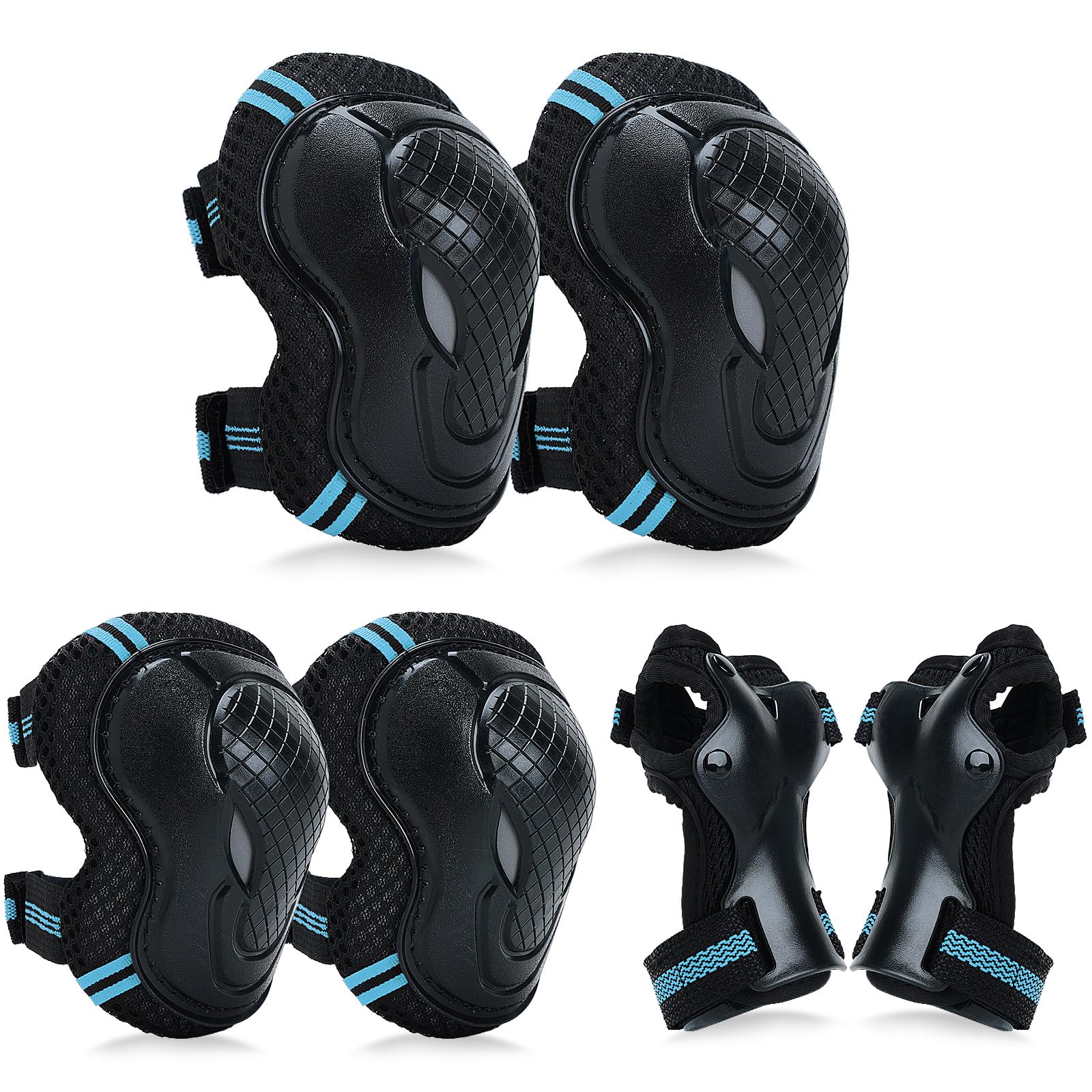 YOOXARMOR Adjustable Kids/Toddler/Children Knee Pads Elbow Pads Wrist Guards Set for 3-5-8 Years Boys Girls,Child Safety Protective Gear Set for Roller Skates,Bike,Cycling, Skateboard, Scooter