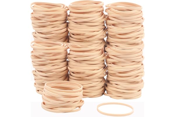 AMUU Rubber Bands Beige Size #33 200Pcs Strong Elastic | For OfficeSupplies,Home,File,Folder
