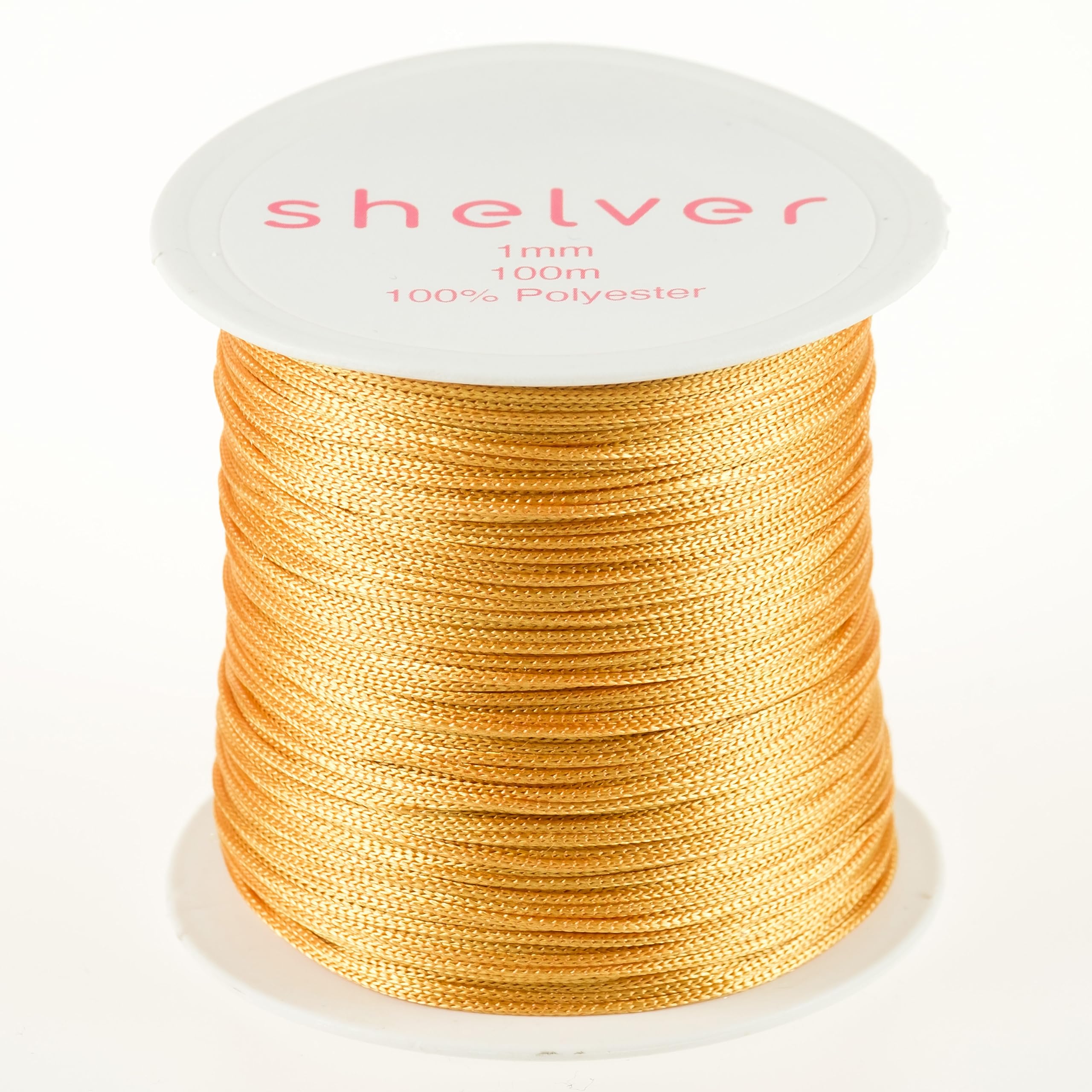 1mm Gold String x 100m, Nylon Cord, Available in 26 Colours, Bracelet Making, Other Crafts (GOLD) — image 1