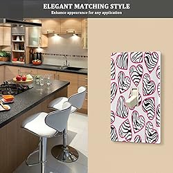 Zebra Print Hearts Decorative Blank Wall Plates for