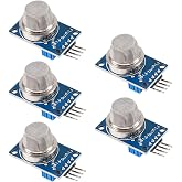 ACEIRMC 5pcs MQ-2 Gas and Smoke Analog Sensor Breakout Board for Arduino Raspberry Pi ESP8266 MQ2 5V DC (MQ-2)