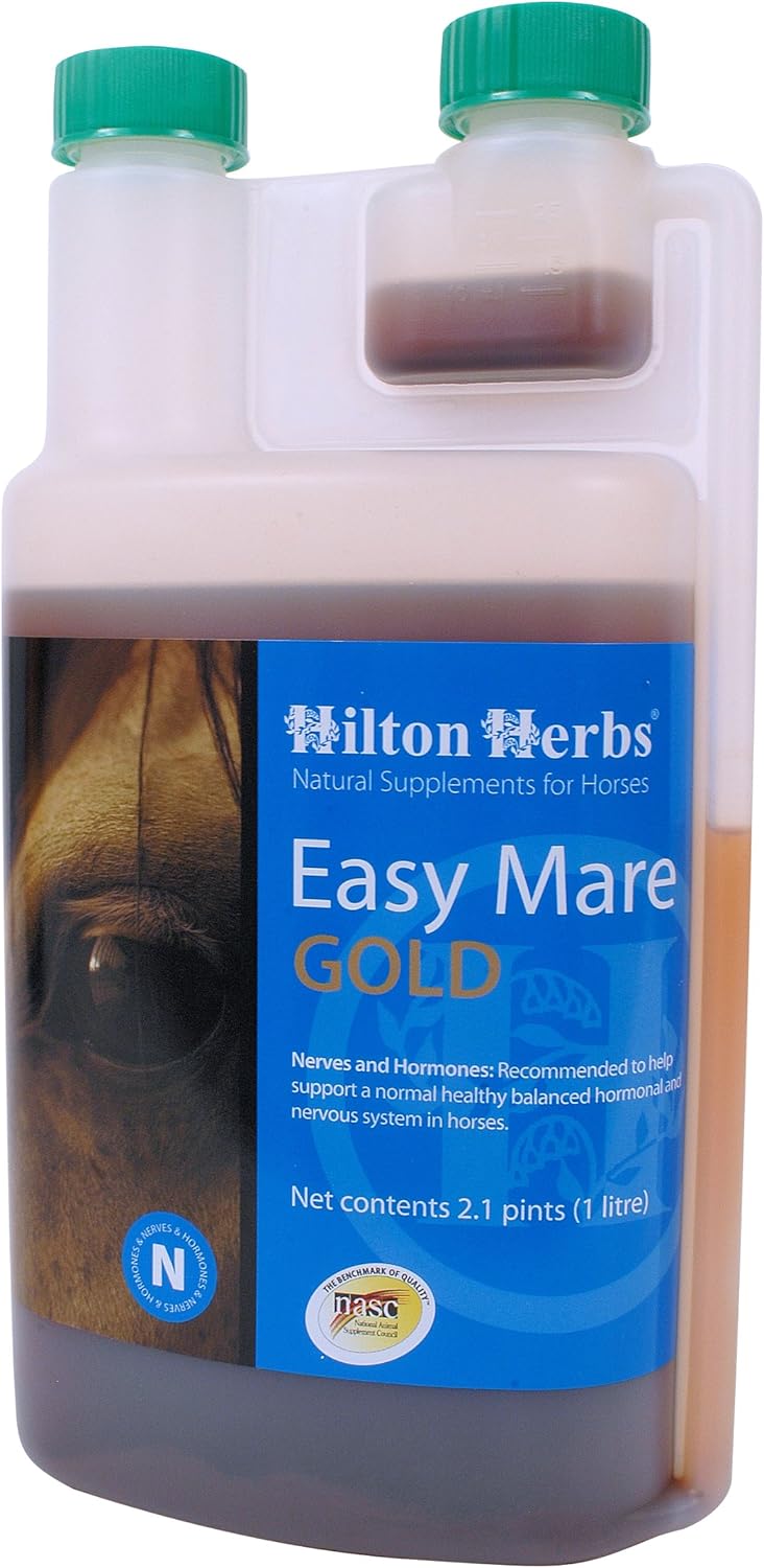 Hilton Herbs Easy Mare Gold Hormone Balancing Liquid Supplement for Horses, 2.1pt Bottle : Horse Nutritional Supplements And Remedies : Pet Supplies