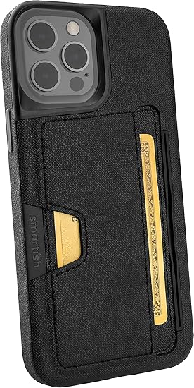 Amazon Com Smartish Iphone 12 Pro Max Wallet Case Wallet Slayer Vol 2 Slim Protective Kickstand Credit Card Holder Silk Black Tie Affair