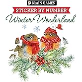Brain Games - Sticker by Number Compact Edition: Winter Wonderland | 7x7 Inches | Cozy Winter Activity, Travel Size Activity Book for Adults & Kids 7+