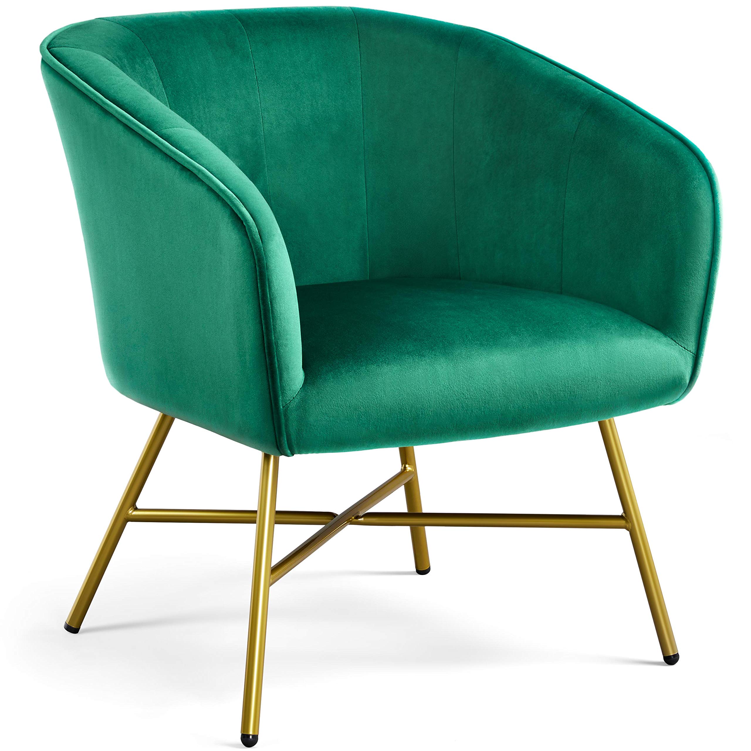 Yaheetech Accent Chair Armchair Living Room Chair Upholstered Barrel Chair Velvet Comfy Lounge Chair Sofa Side Chair For Living Room Bedroom Dining Room Office Green Buy Online In Barbados At Barbados Desertcart Com Productid