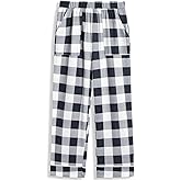 Arshiner Boys Pajama Pants Soft Long PJ Bottoms Plaid Lounge Pants for Boys 6-14 Years