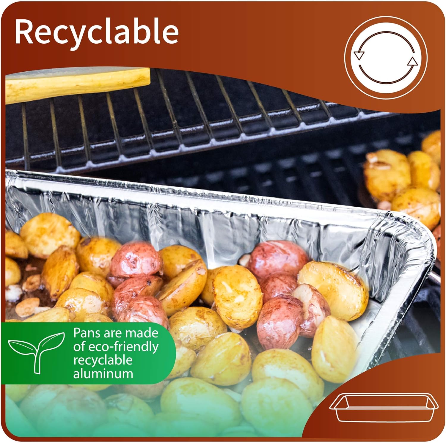 [30 Pack] Compatible with Weber Grills Drip Pans, Bulk Package, Aluminum Foil BBQ Grease Pans, 7.5" x 5" : Garden & Outdoor