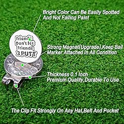FINGER TEN Golf Ball Markers 3 Pcs with 3 Pack Hat