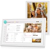 Airzeen 15.6" Digital Calendar, No Subscription Electronic Chore Chart | Customizable Dashboard, Calendar Sync, Meal, Photo Display, Wall/Desk mount, Continuous Updates, Gifts for Family Schedule