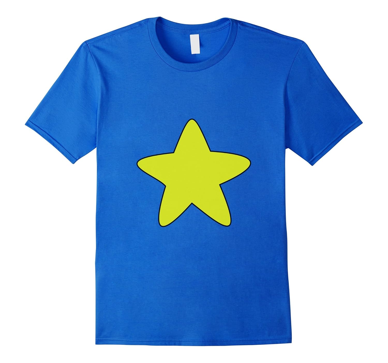 Bright Yellow Star Belly Shirt, Distressed Gold Star Stomach-anz