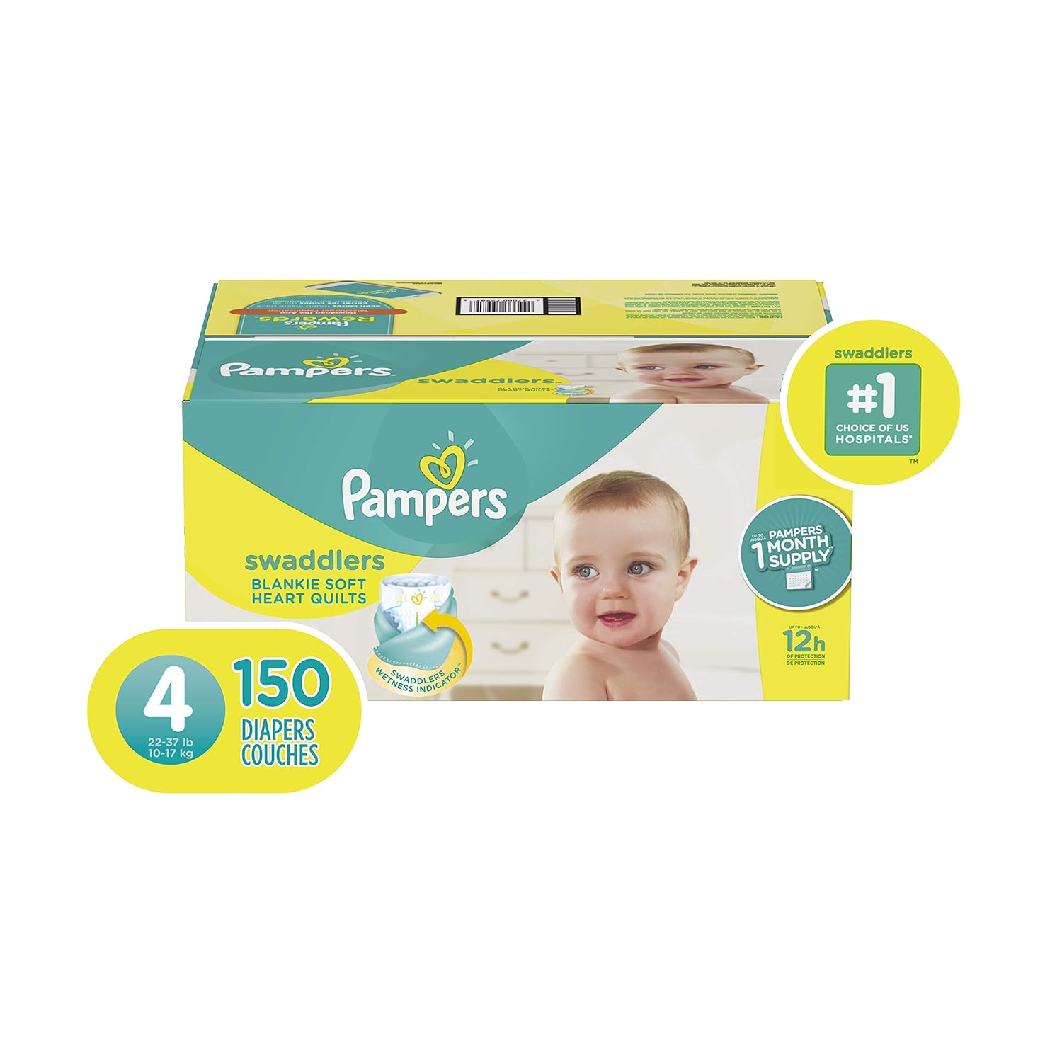 Diapers Size 4, 150 Count Pampers Swaddlers Disposable Baby Diapers