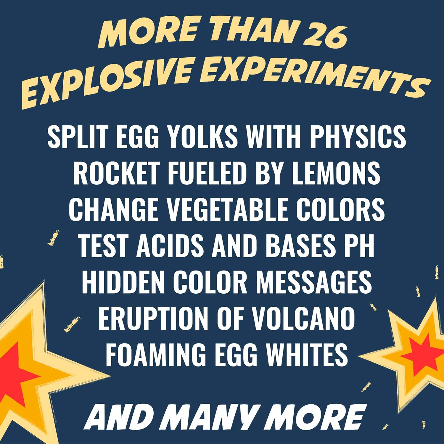 Playz Explosive Kitchen Lab 26+ Physics, Chemistry & Biology Science Experiments Set - Make Salt & Pepper Electricity, Sour LED Lights, Colorful Milk Explosions, Citrus Rockets, & Orange Peel Candles: Toys & Games
