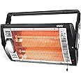 Electric Garage Heaters for Indoor Use, 1500W/750W Ceiling Mounted Radiant Quartz Heater with Work Light, 90° Rotation, 5 Mode Settings, Electric Heater for Garage, Shop, Patio Large Room